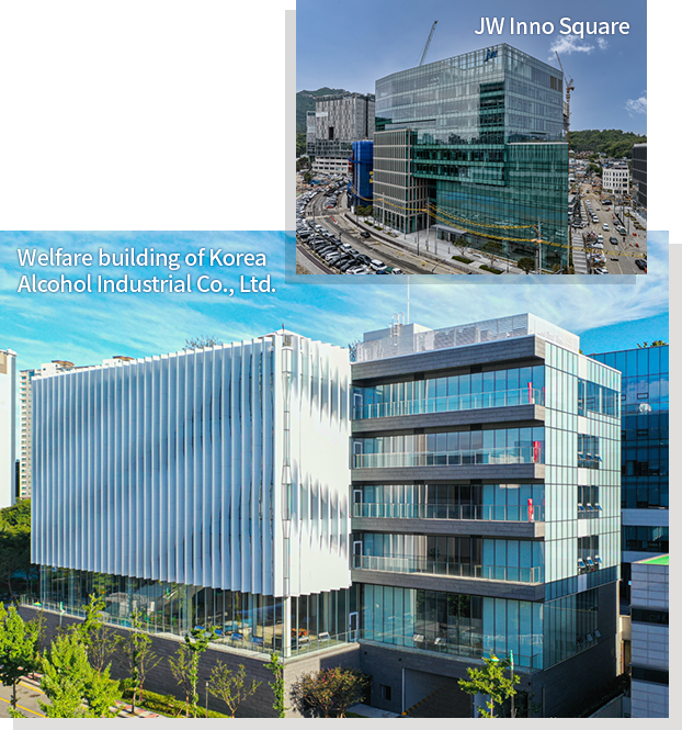 JW Inno Square, Welfare building of Korea Alcohol Industrial Co., Ltd.